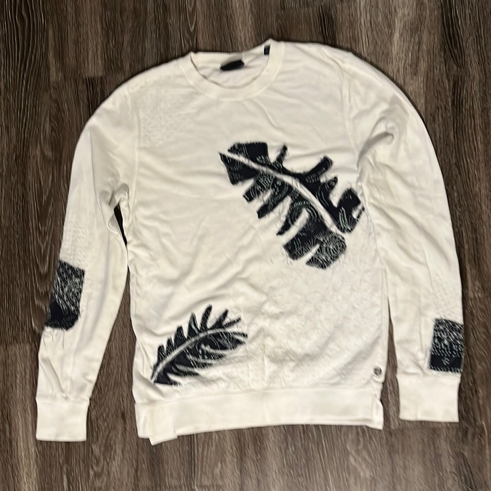 Scotch & Soda Sweatshirt - Leaf fray stitched patches